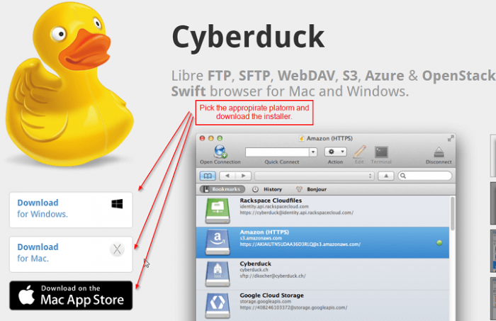 how to use cyberduck ssh